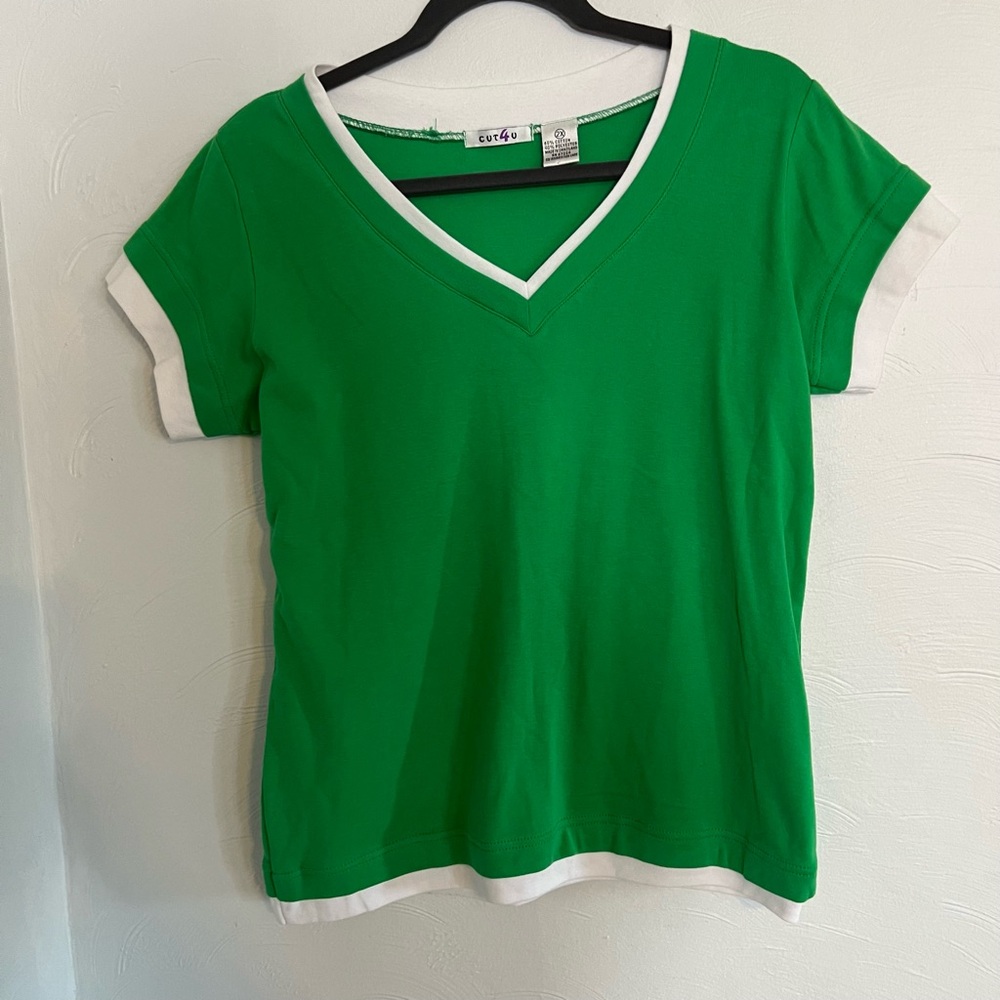 Green and White T-Shirt